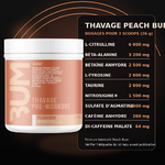 RAW CBUM Thavage Peach Bum ingrédients et dosages