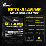 Olimp Carno Rush dosages bêta-alanine
