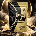 Peak Micellar Casein vanille 900 g sur fond premium noir et or