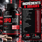 Body Attack Lipo 100 ingredients