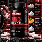 Body Attack Zinc Bisglycinate 25 mg 180 capsules ingredients