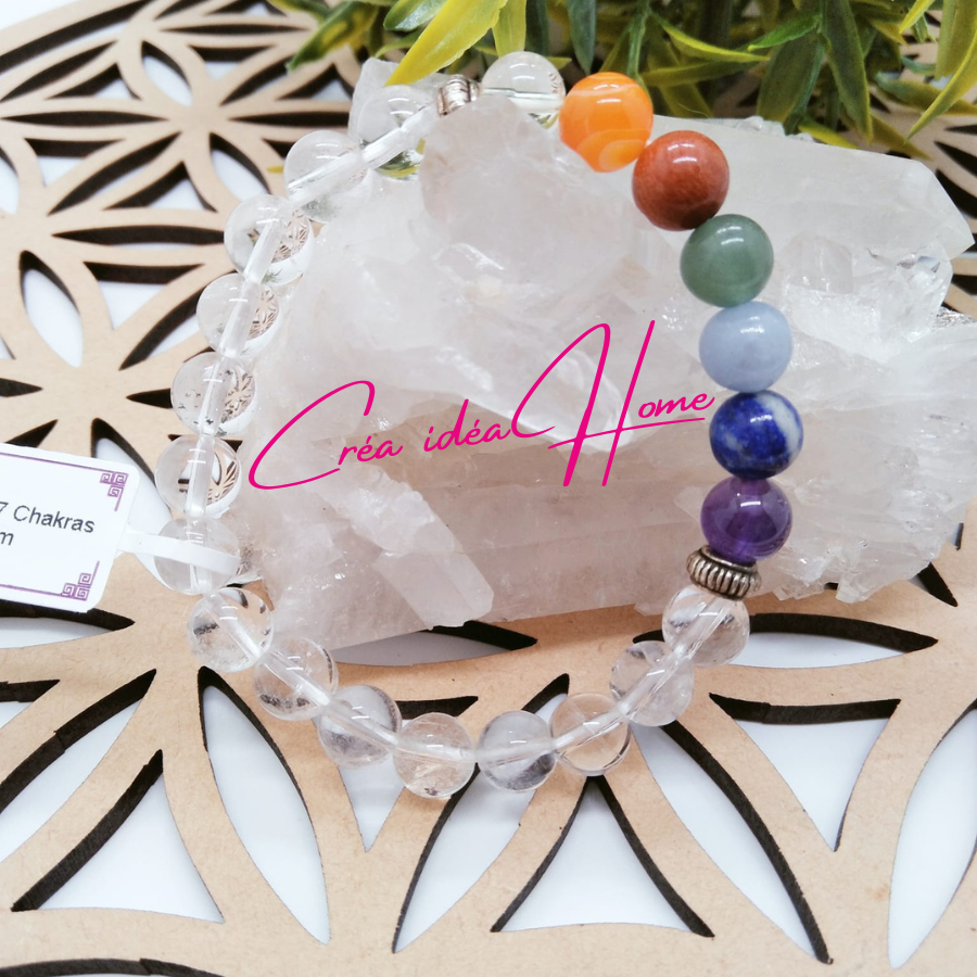 Bracelet Cristal Roche 7 Chakras