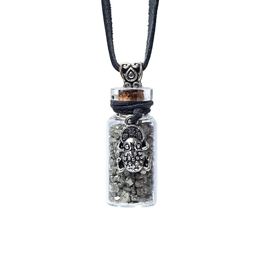 crea-idea-home-Fiole-verre-corde-Pyrite-Grenouille-Feng-Shui-Prospérité-Protection-1
