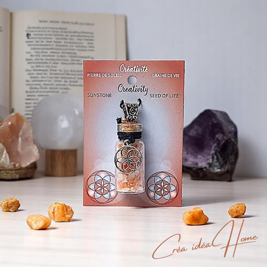 crea-idea-home-fiole-en-verre-corde-pierre-soleil-graine-vie-énergie-harmonie