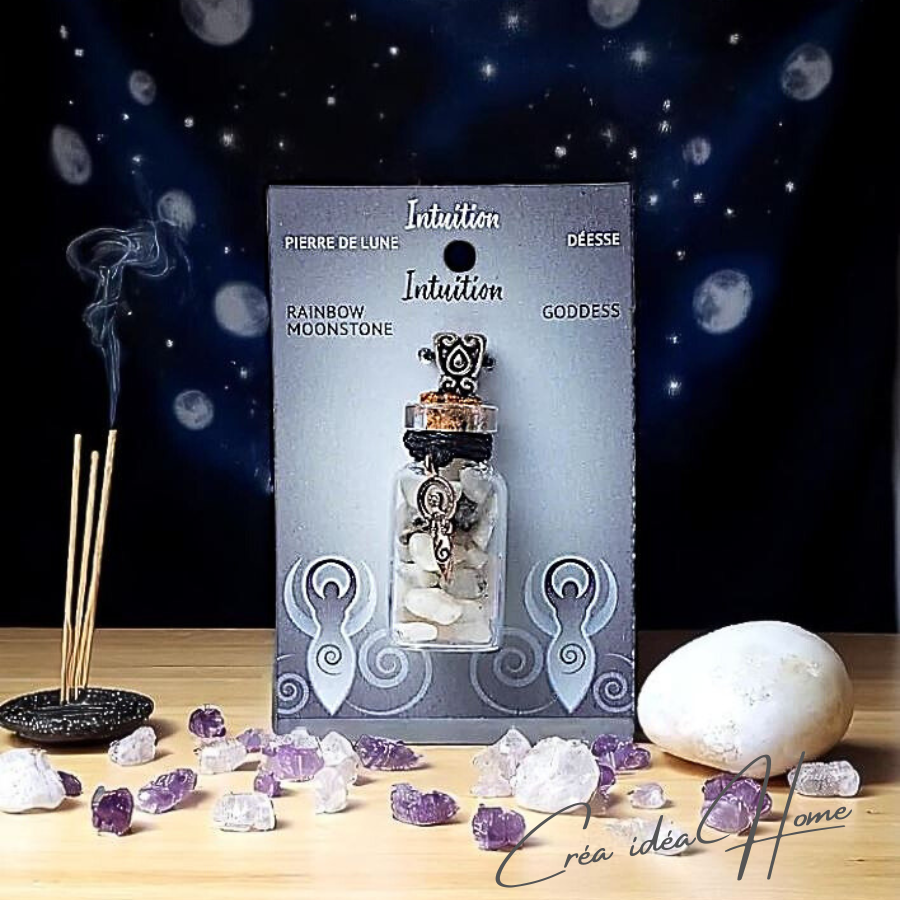crea-idea-home-fiole-verre-pierre-lune-arc-en-ciel-symbole-de-déesse