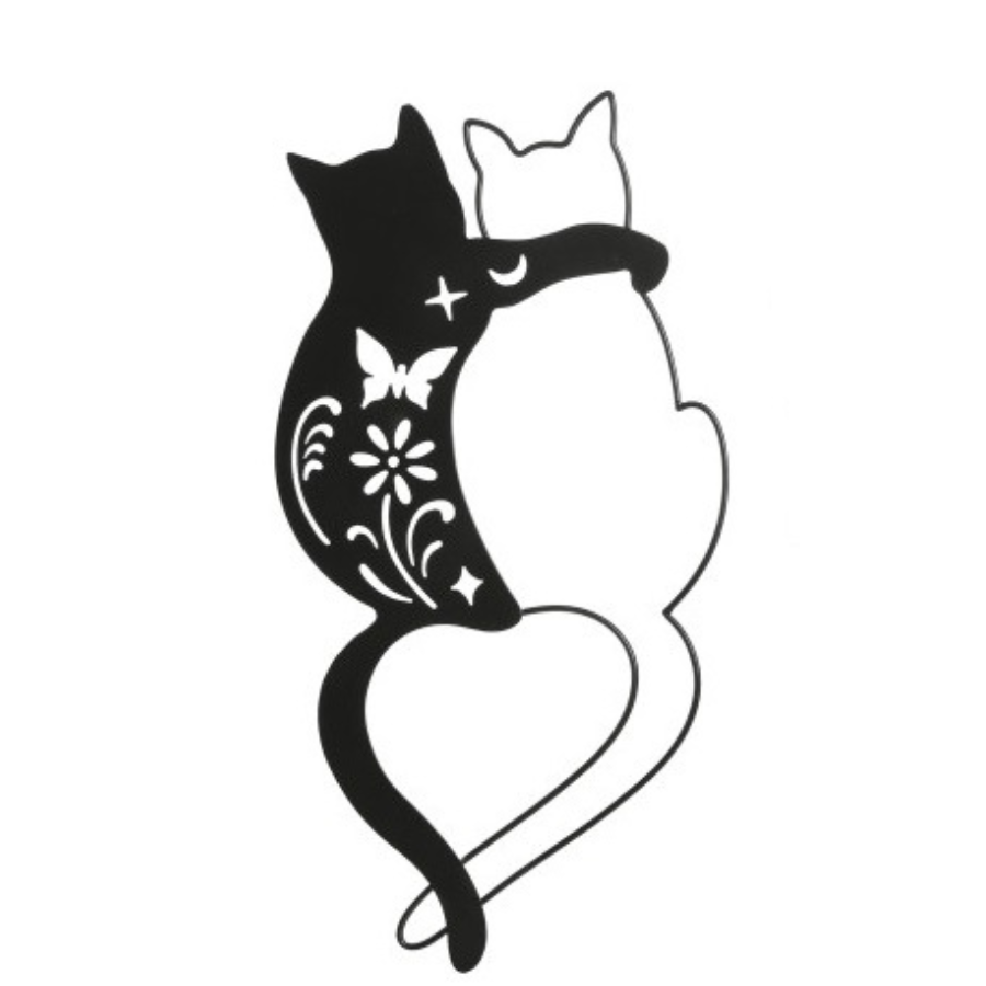 crea-idea-home-décoration-murale-métal-chats-poétique-duo-enlacés