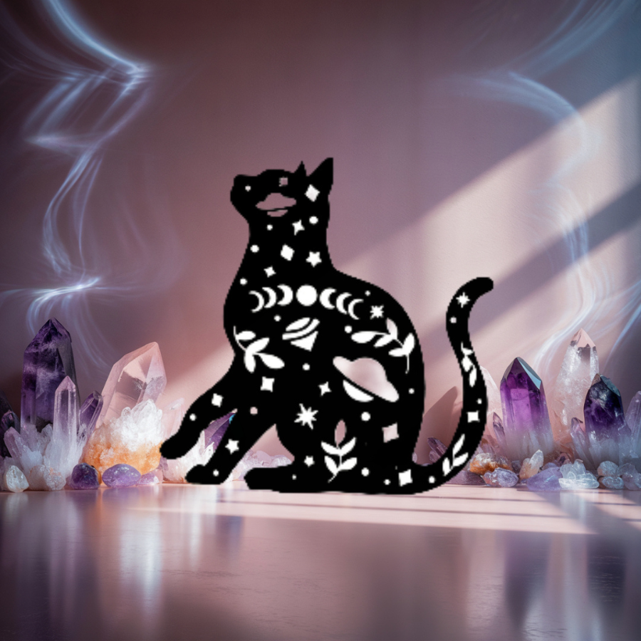 crea-idea-home-décoration-murale-métal-chat-mystique-lunaire