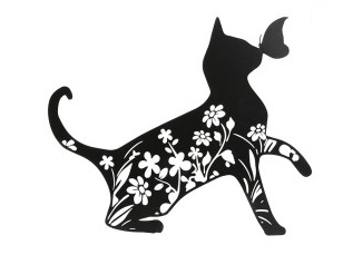 crea-idea-home-décoration-murale-métal-chat-mystique-floral-2