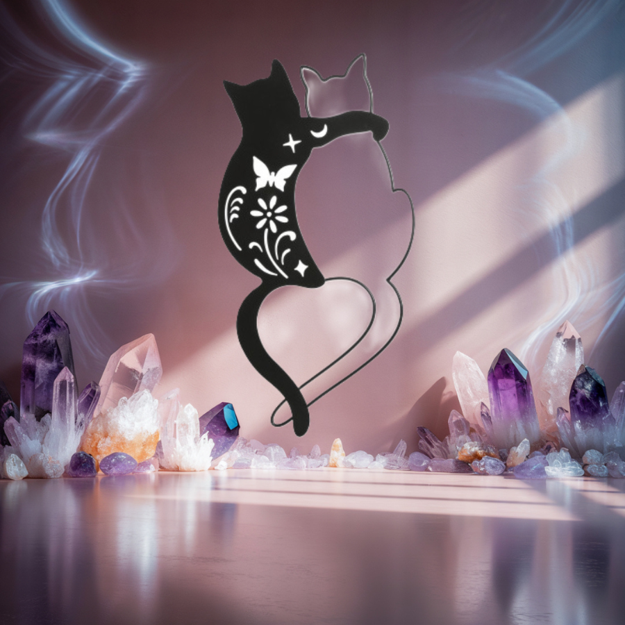 crea-idea-home-décoration-murale-métal-chats-poétique-duo-enlacés-2