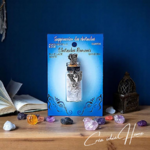 crea-idea-home-Fiole cadeau-en-verre-sur-ordon-en-cuir-Agate-dentelle-bleue-Ganesh-Paix-Communication