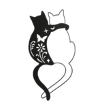 crea-idea-home-décoration-murale-métal-chats-poétique-duo-enlacés