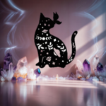 crea-idea-home-décoration-murale-métal-chat-mystique-céleste