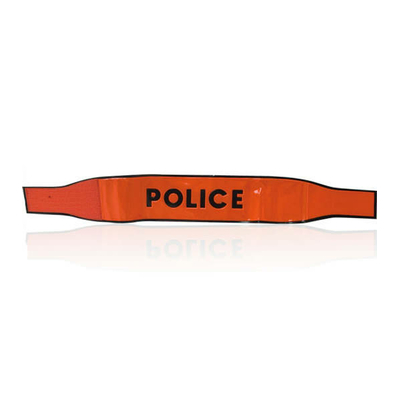 Brassard Police orange fluo - Carte pro Obligatoire