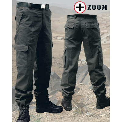 Pantalon militaire noir renforcé