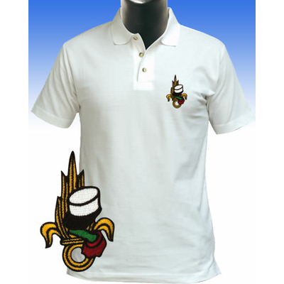 Polo blanc brodé LEGION