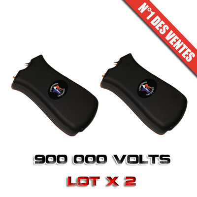 Lot x 2 Paralyseurs Shockers électriques 900 000 Volts rechargeable + Led éblouissante  !