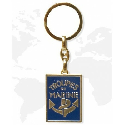 Porte clé métal Troupes de Marine