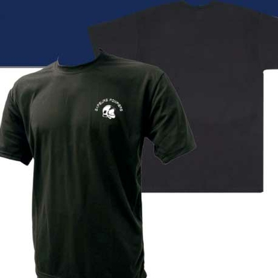 Tee-shirt pompier noir avec logo casque F1