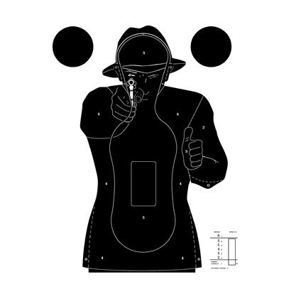 100 cibles silhouette police 71 x 51 cm