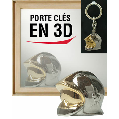 Porte clés 3D casque pompier F1