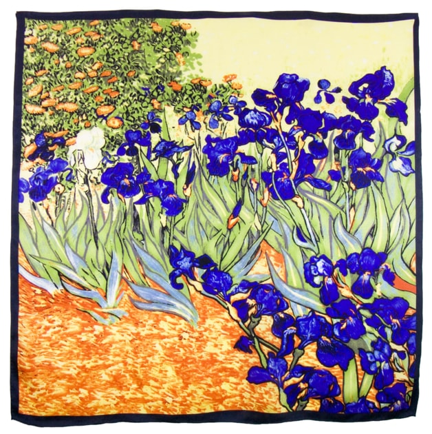 Foulard en soie carré artysilk Les iris Van Gogh