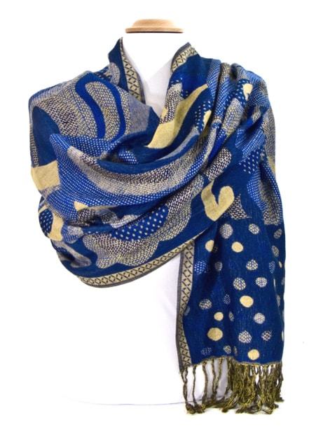 etole-pashmina-mix-pois-arabesques-bleu-vif-etf-fan-80-3 copie-min