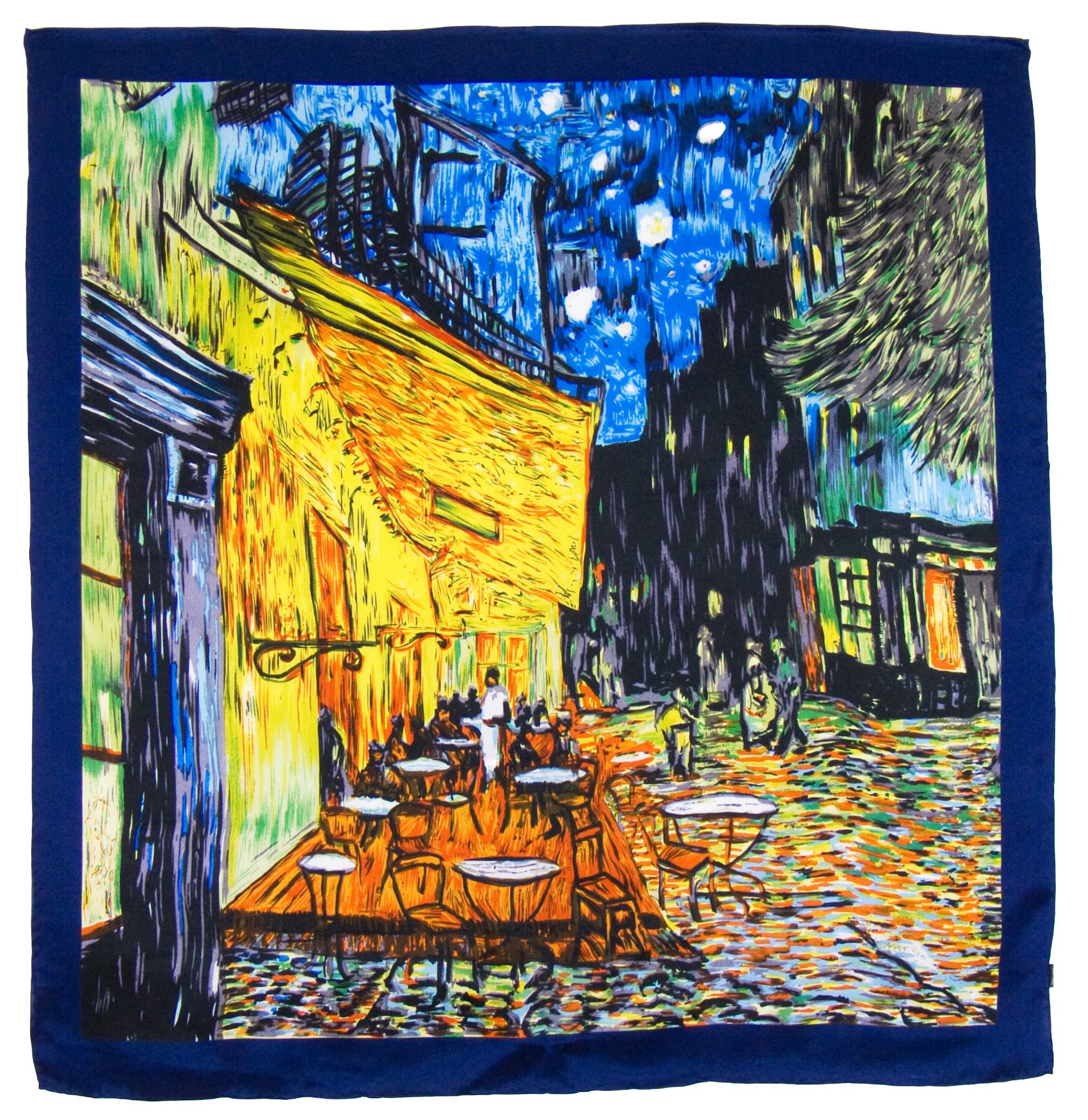 carré de soie terrasse de café le soir vincent van gogh 1-min
