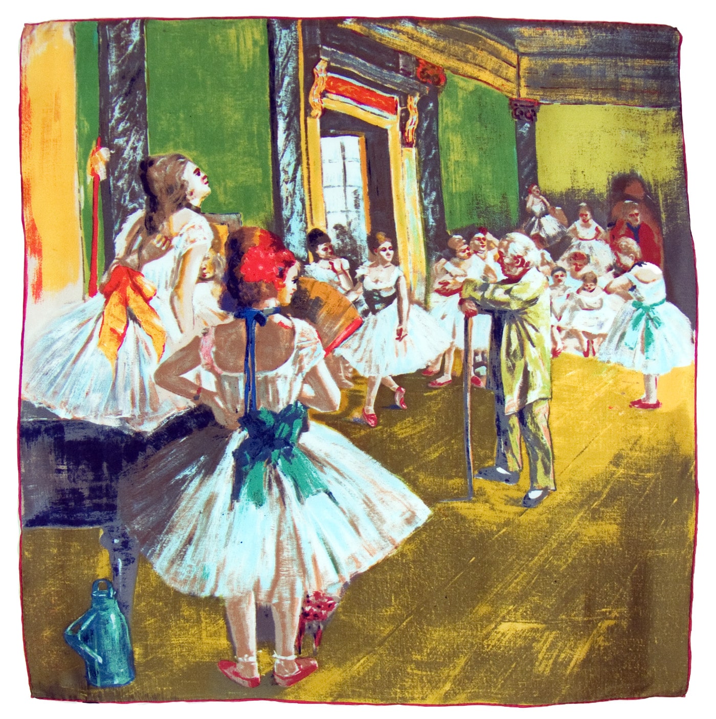 Carré de soie artysilk Edgard Degas La classe de danse