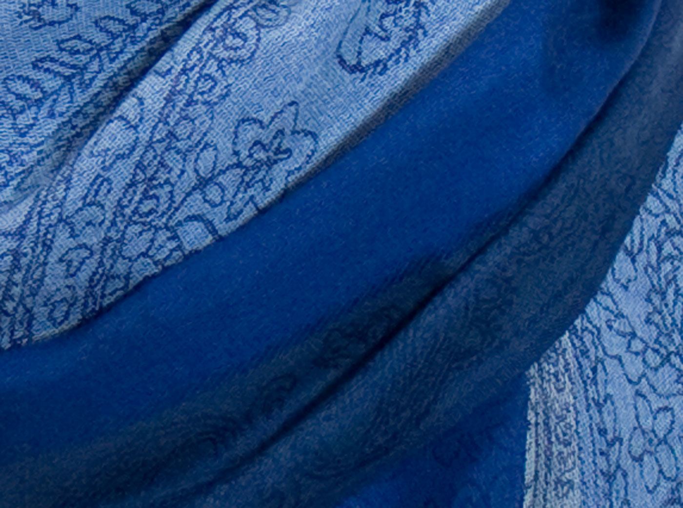 etole pashmina bleu marine rayures 3