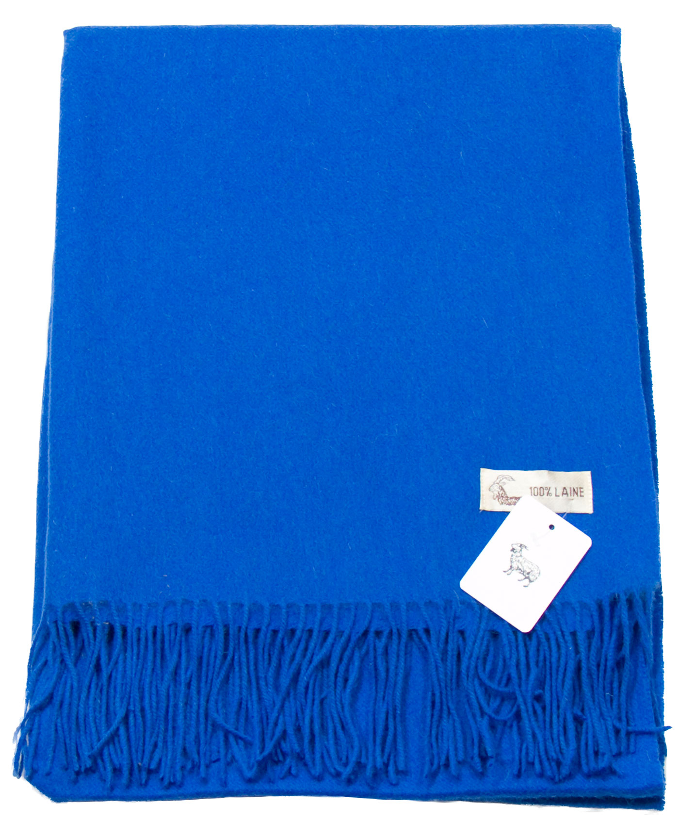 étole laine bleu vif 1