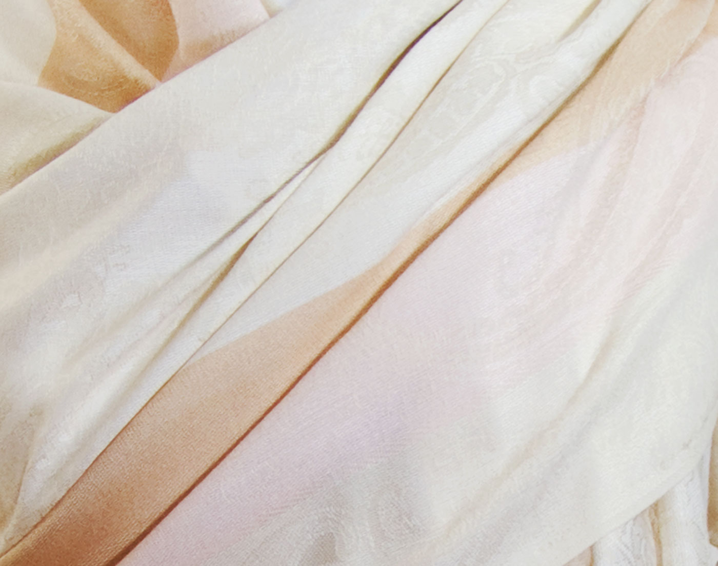 étole écru pashmina motifs rayures 4