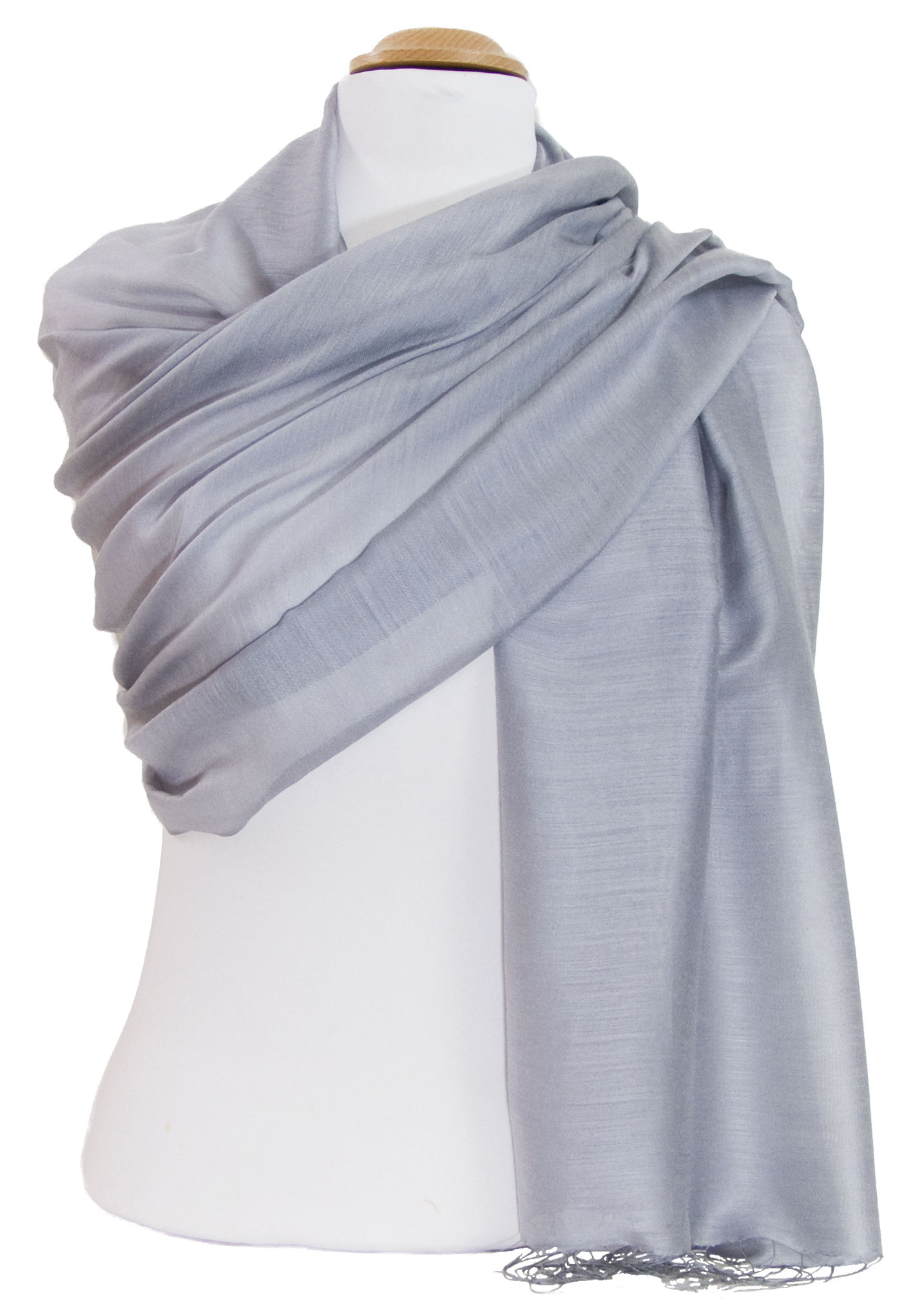 Etole foulard gris soie viscose Alex