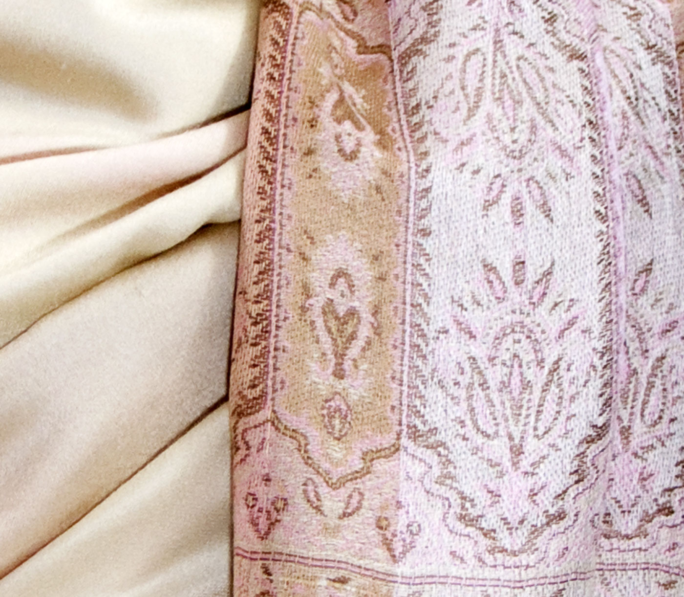 étole écru pashmina motifs 3