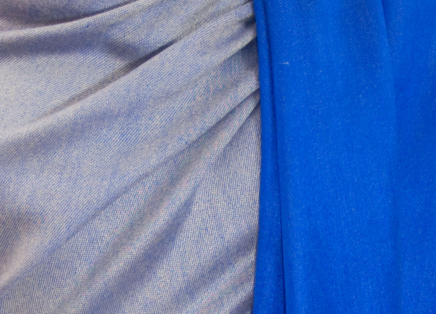 Etole bleu roi beige pashmina réversible 2