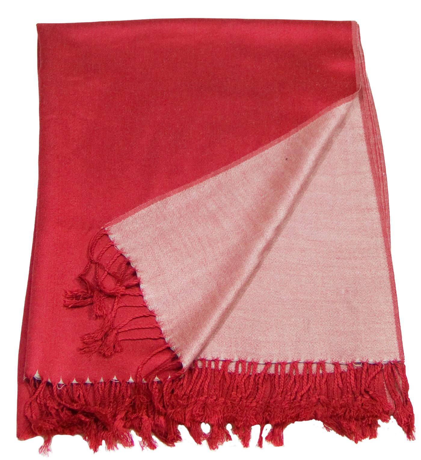 Etole rouge écru   pashmina réversible 5