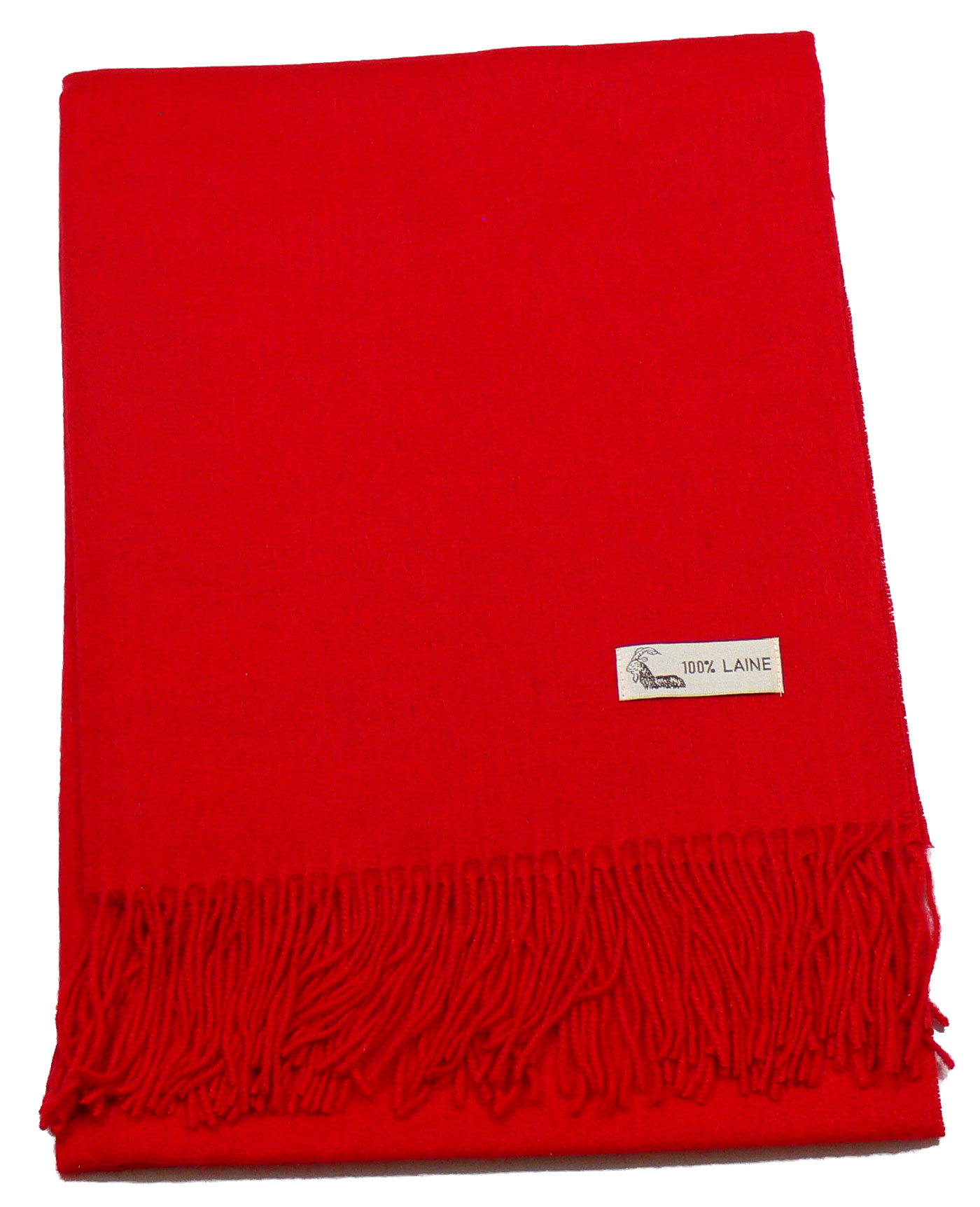 étole laine rouge 1