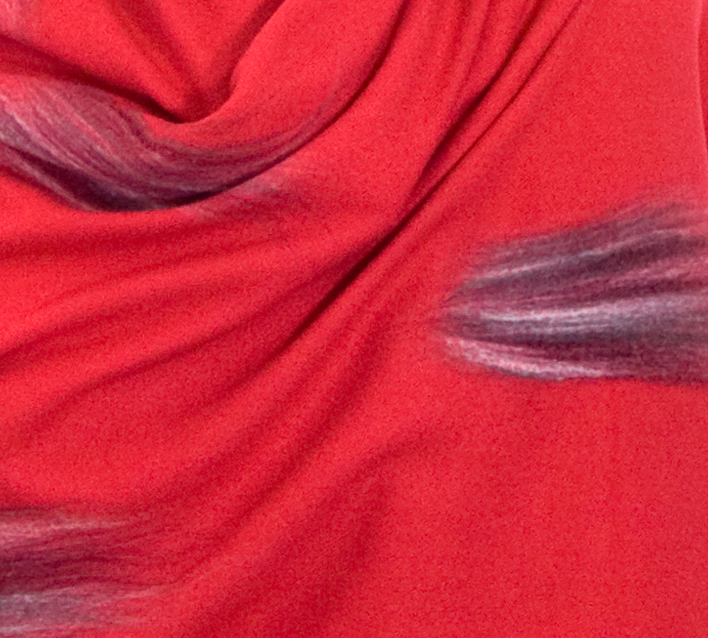 étole rouge cachemire laine plume 4