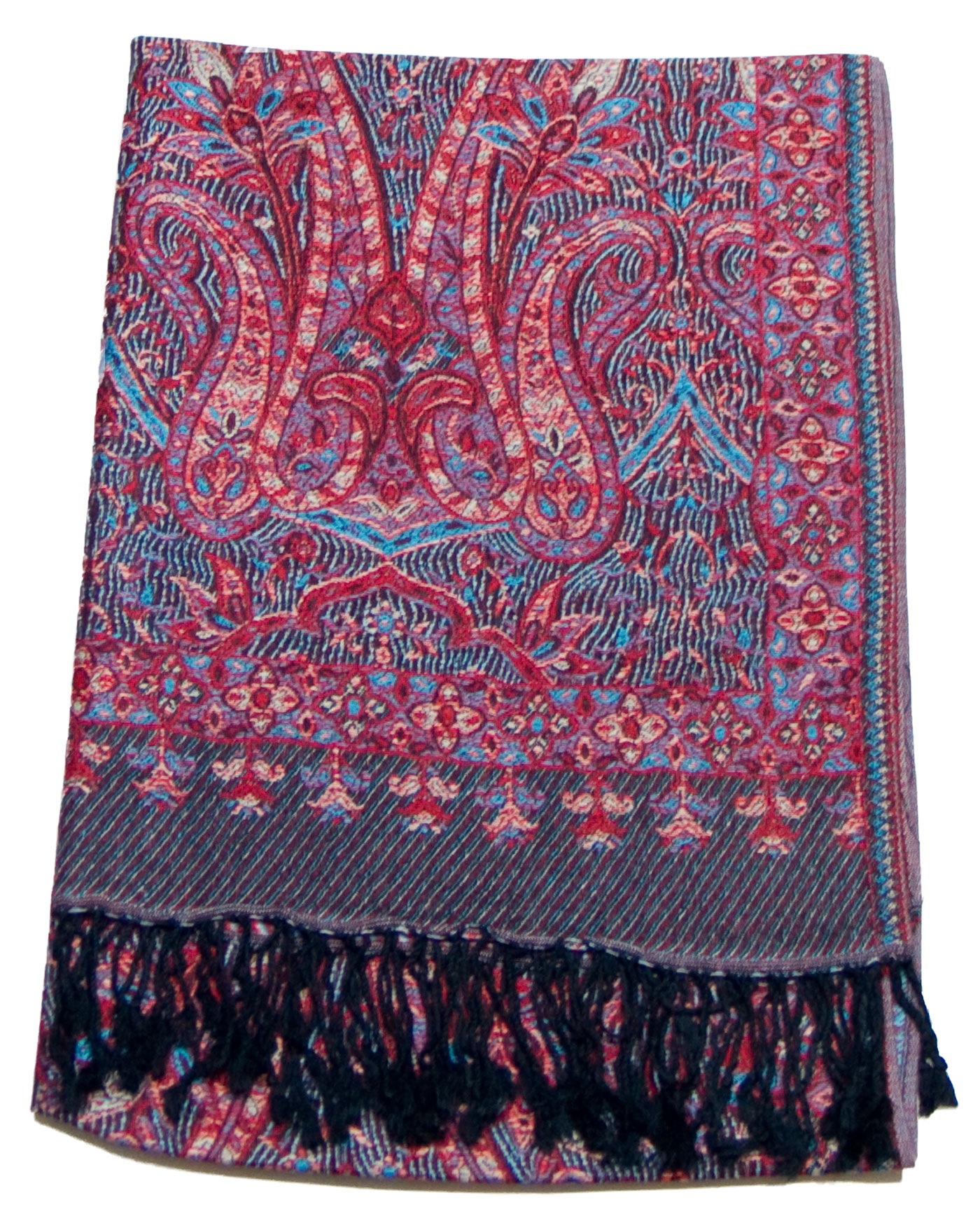 etole femme pashmina rouge bleu baroque 3