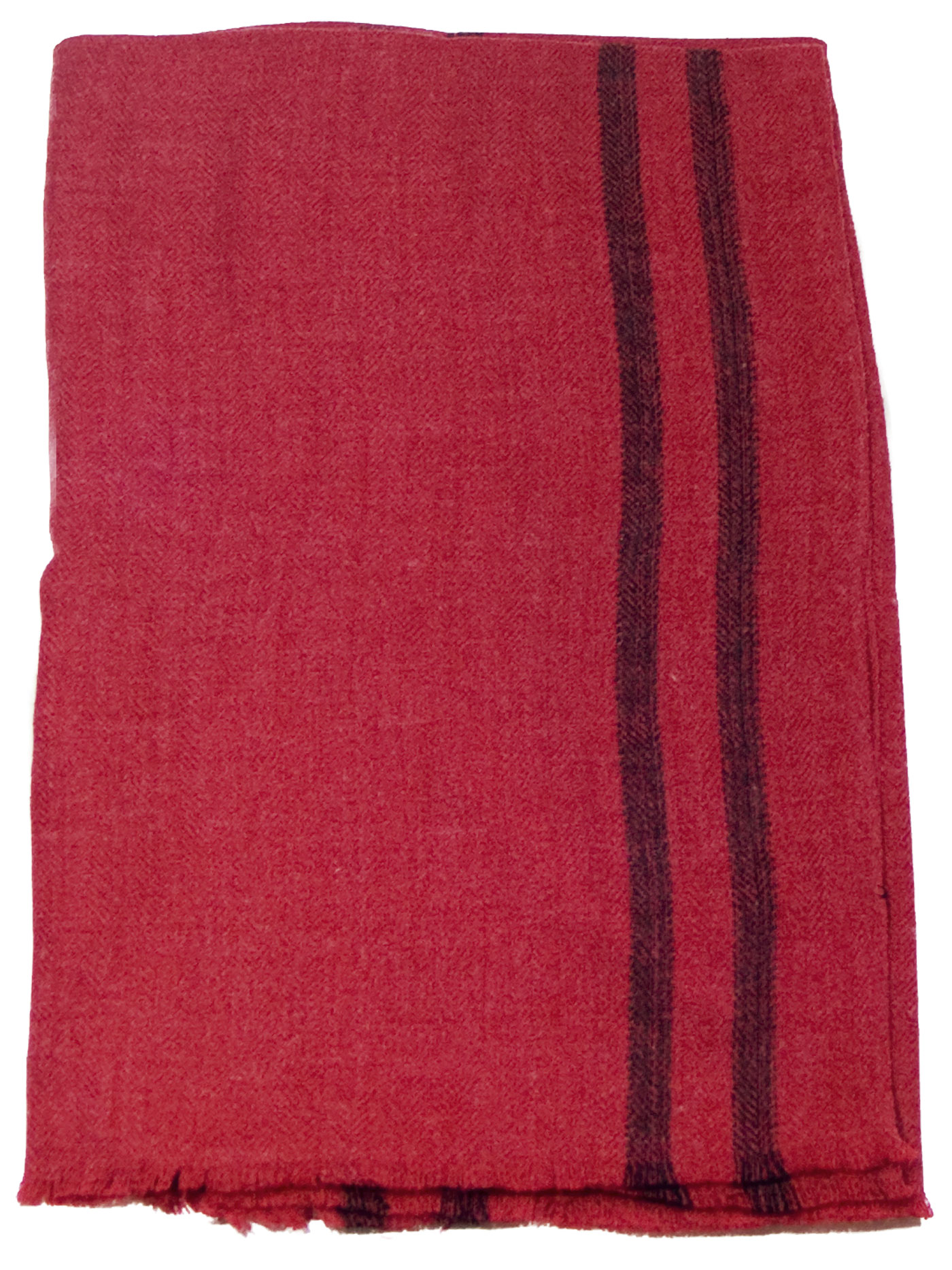 étole femme rouge laine fine rayures 1