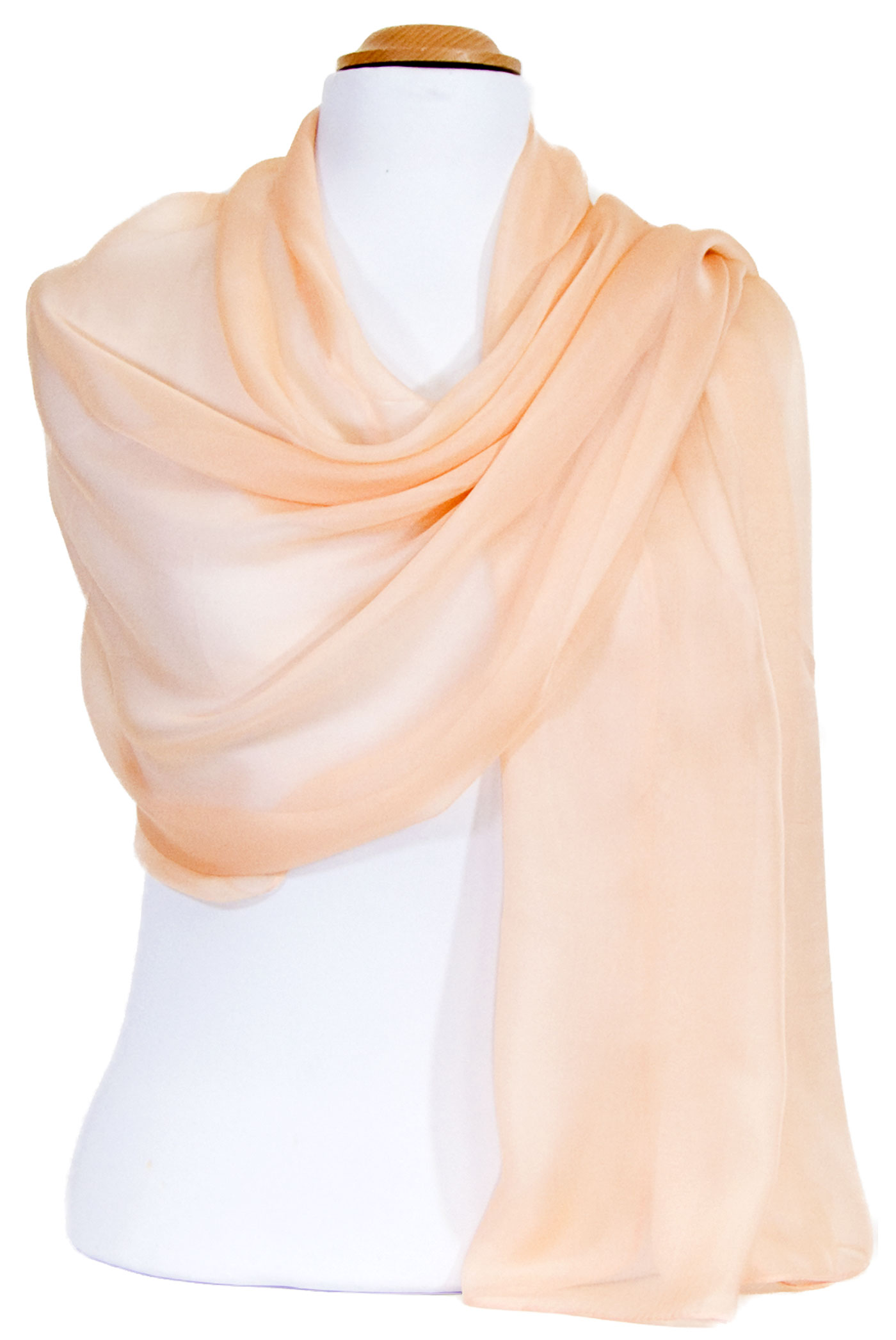 Etole En Mousseline De Soie Bleu Canard