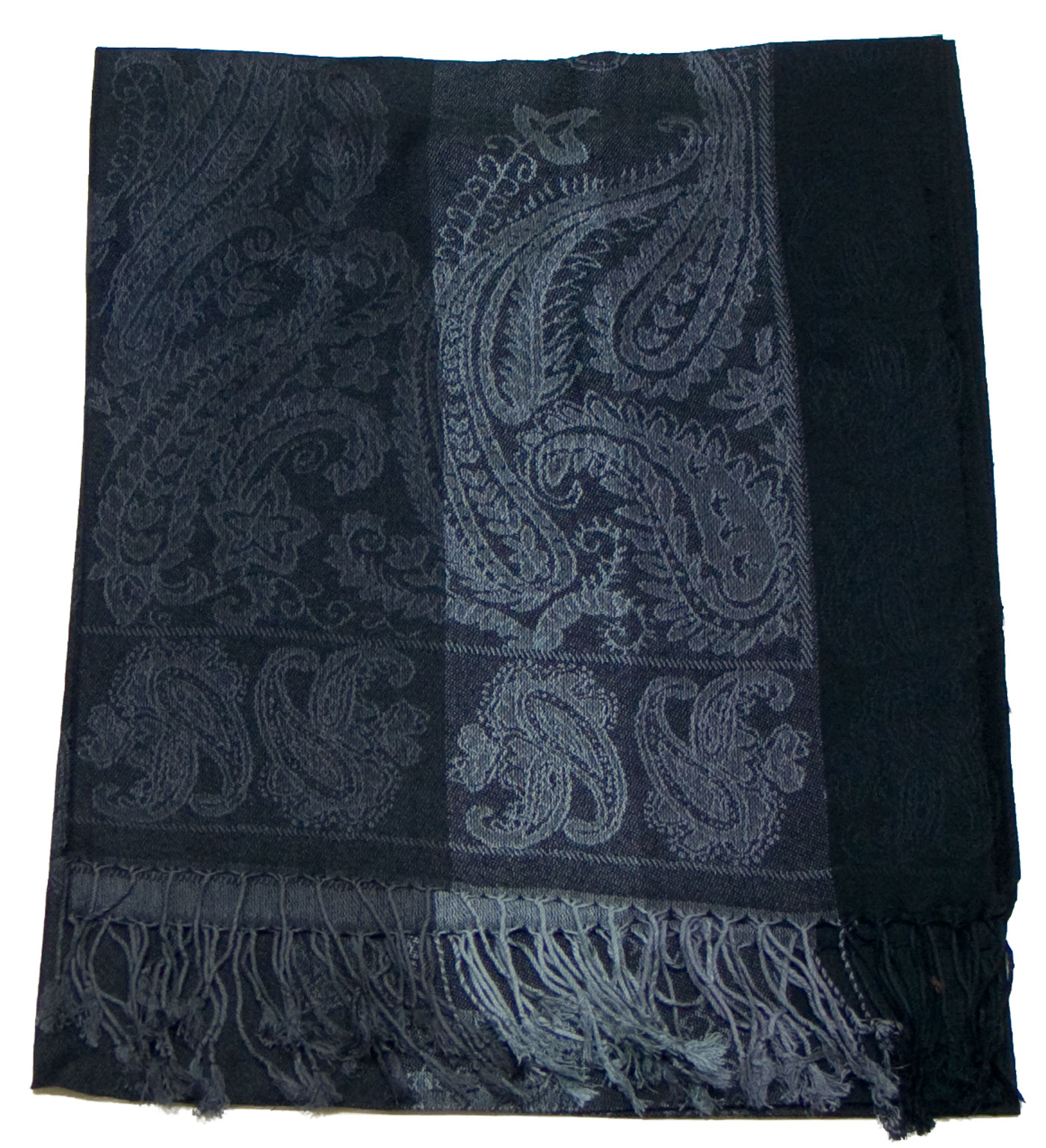 étole noir anthacite femme rayures pashmina neila