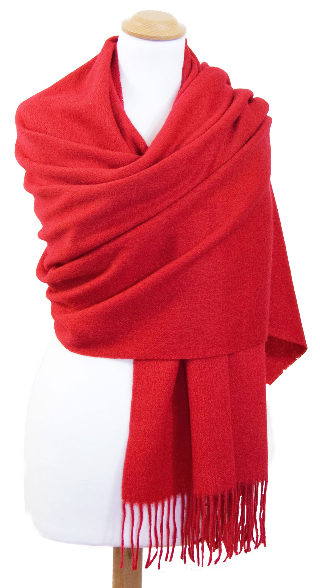 étole laine rouge 2