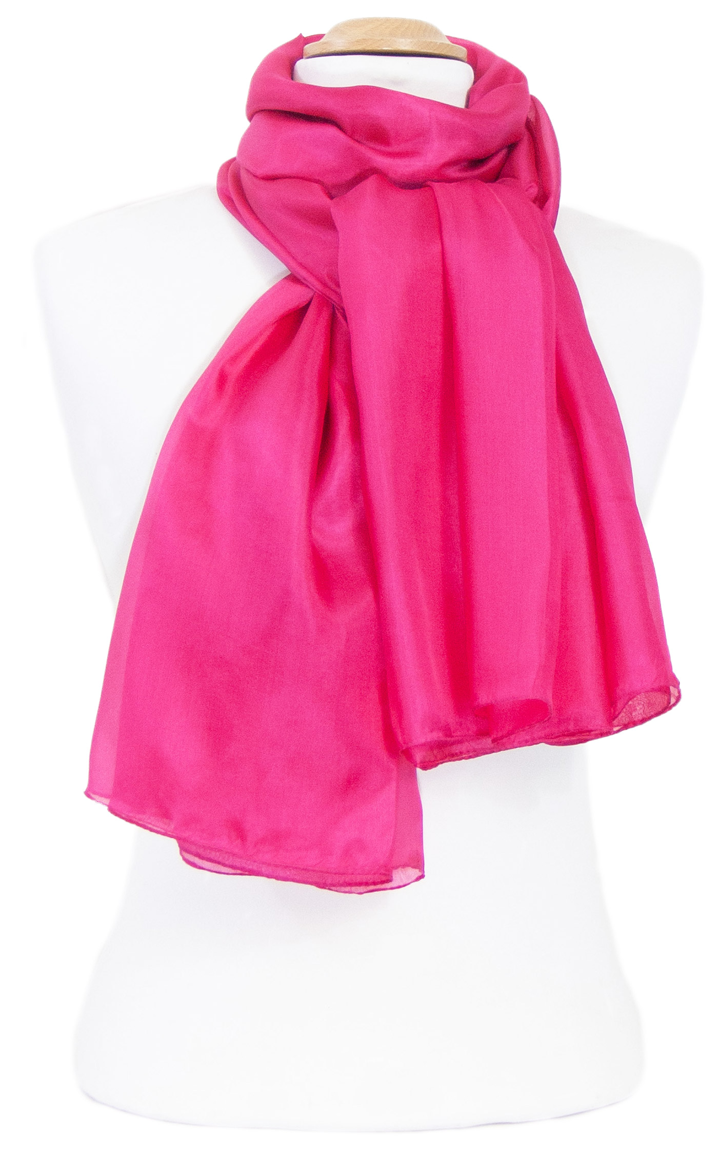 etole femme en soie rose fushia