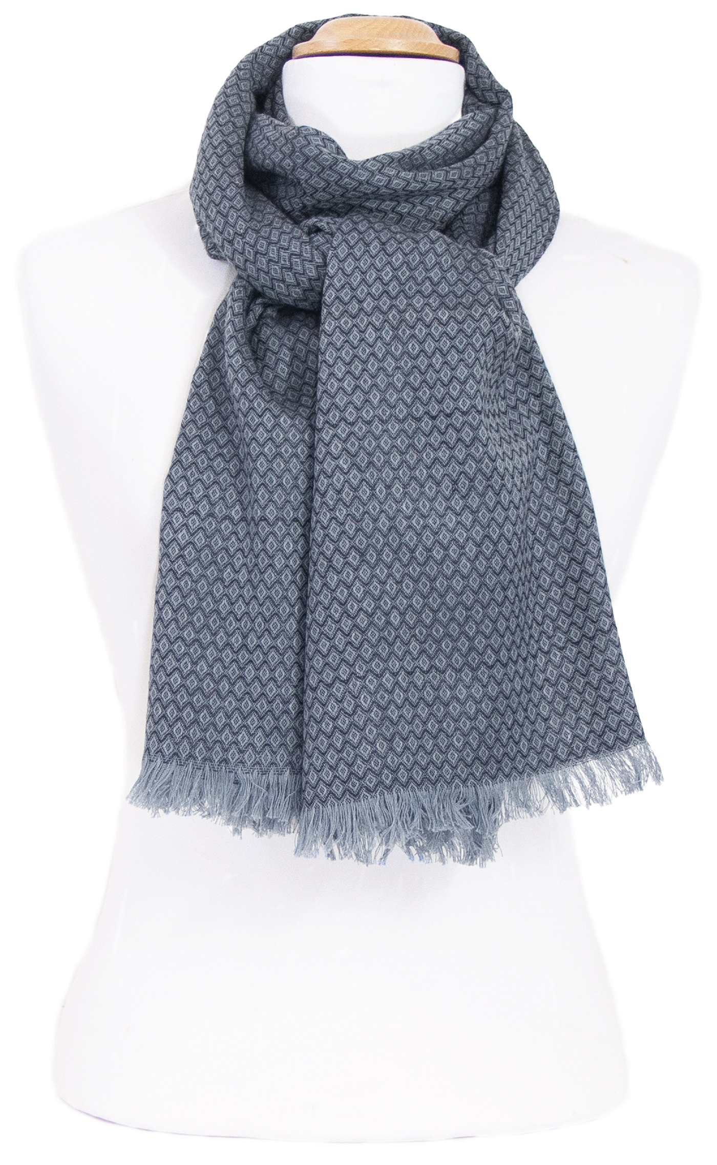 foulard homme  noir motifs losanges