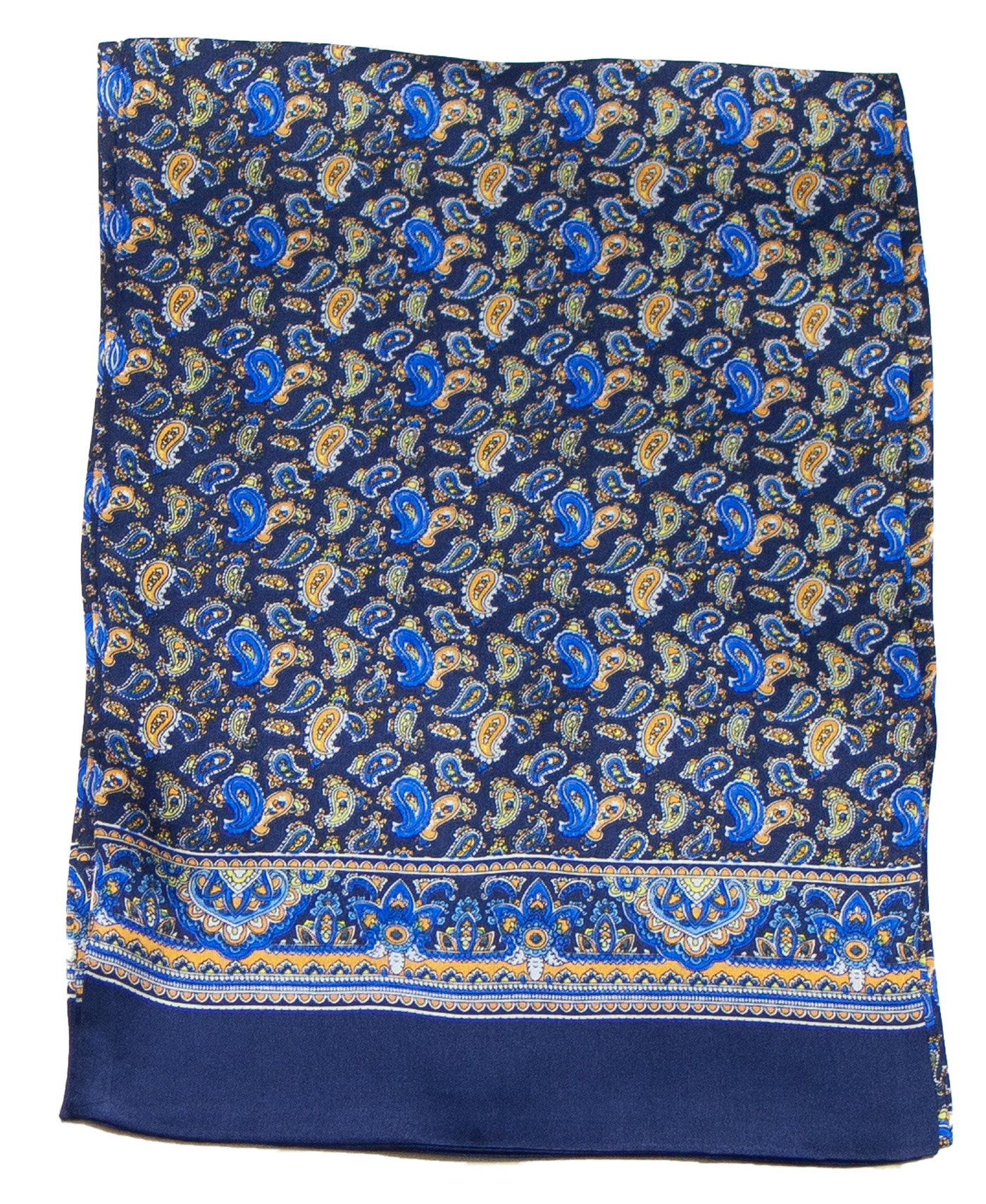 foulard en soie pour homme bleu marine laurent