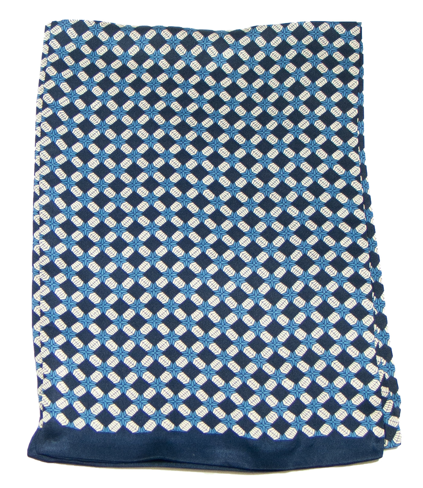 foulard en soie pour homme bleu marine Lionel