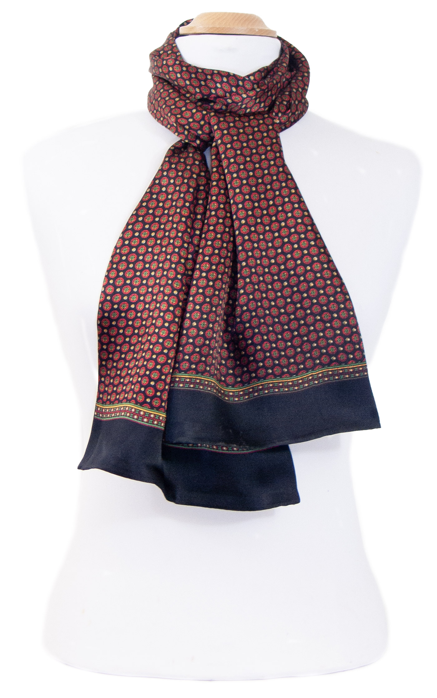 foulard noir soie homme Lucas