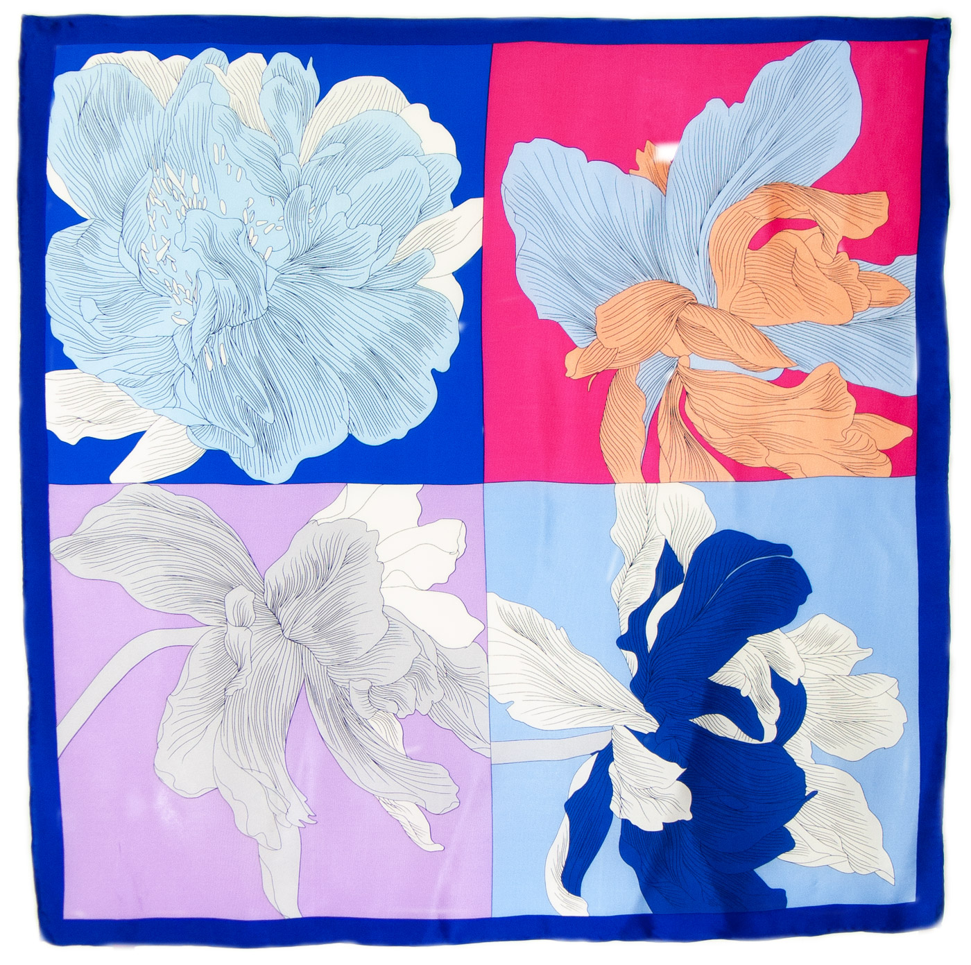 foulard carré de soie femme multicolore