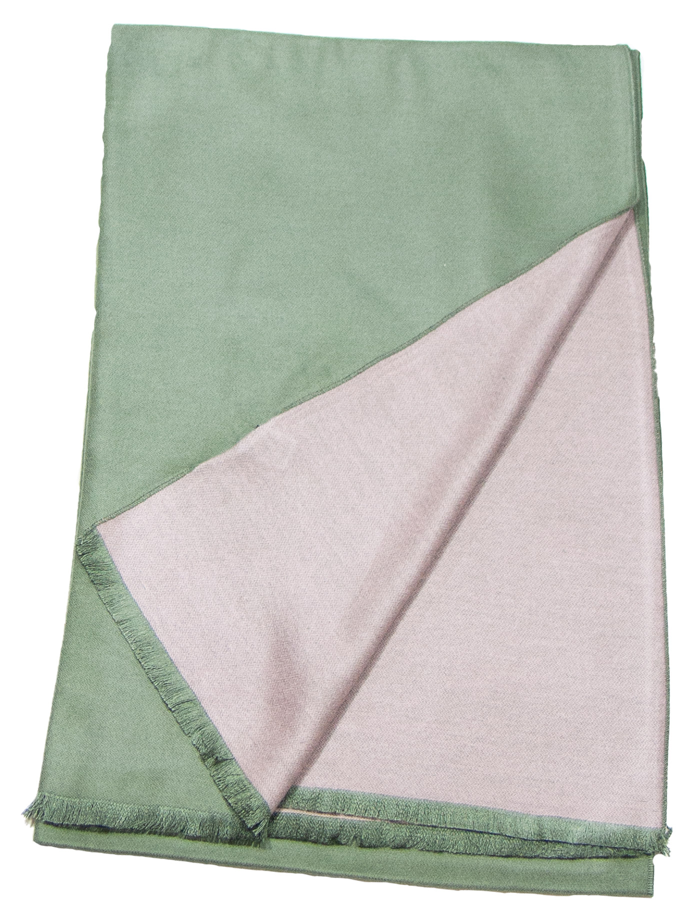 étole chale réversible vert beige rosé pour femme