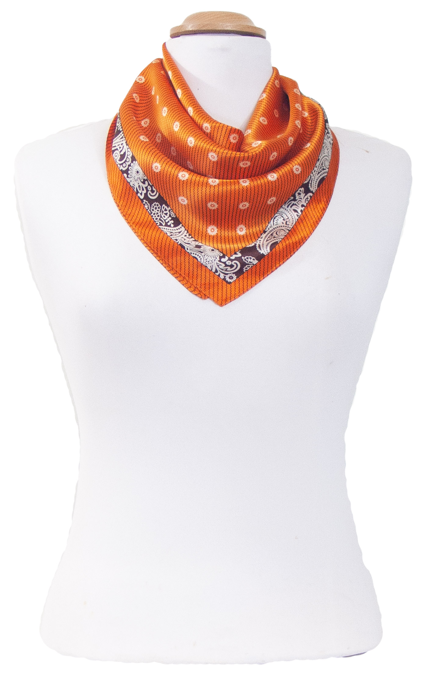 foulard en soie femme carré orange loriane